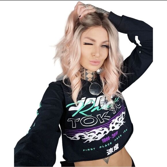 Graphic Crewneck Long Sleeve Shirt - Picture 1 of 10